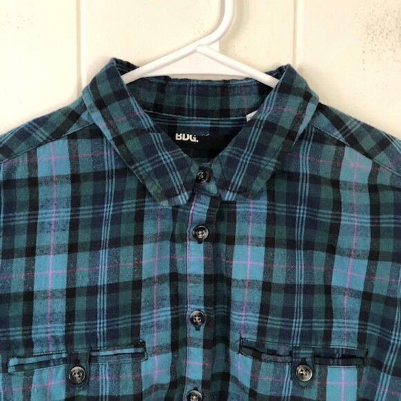 Urban Outfitters BDG Womens Plaid Popover Long Sleeve Shirt Small - Picture 4 of 9